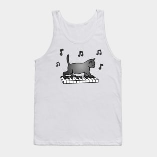 Piano Cat Tank Top